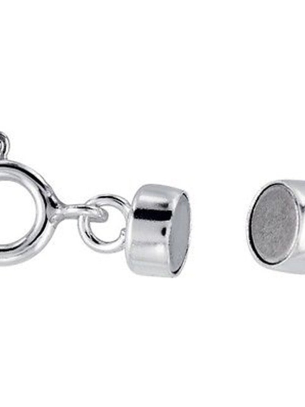 925 Sterling Silver Magnetic Necklace Clasp Converter with Spring Ring